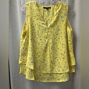 Zac & Rachel Womens Layered/ Crepe VNeck / Sleeveless Top/ Size M